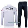 Sudadera De Entrenamiento Trajes Paris Saint-Germain Cremallera De Cuarto 2021/22 Blanca - Hombre